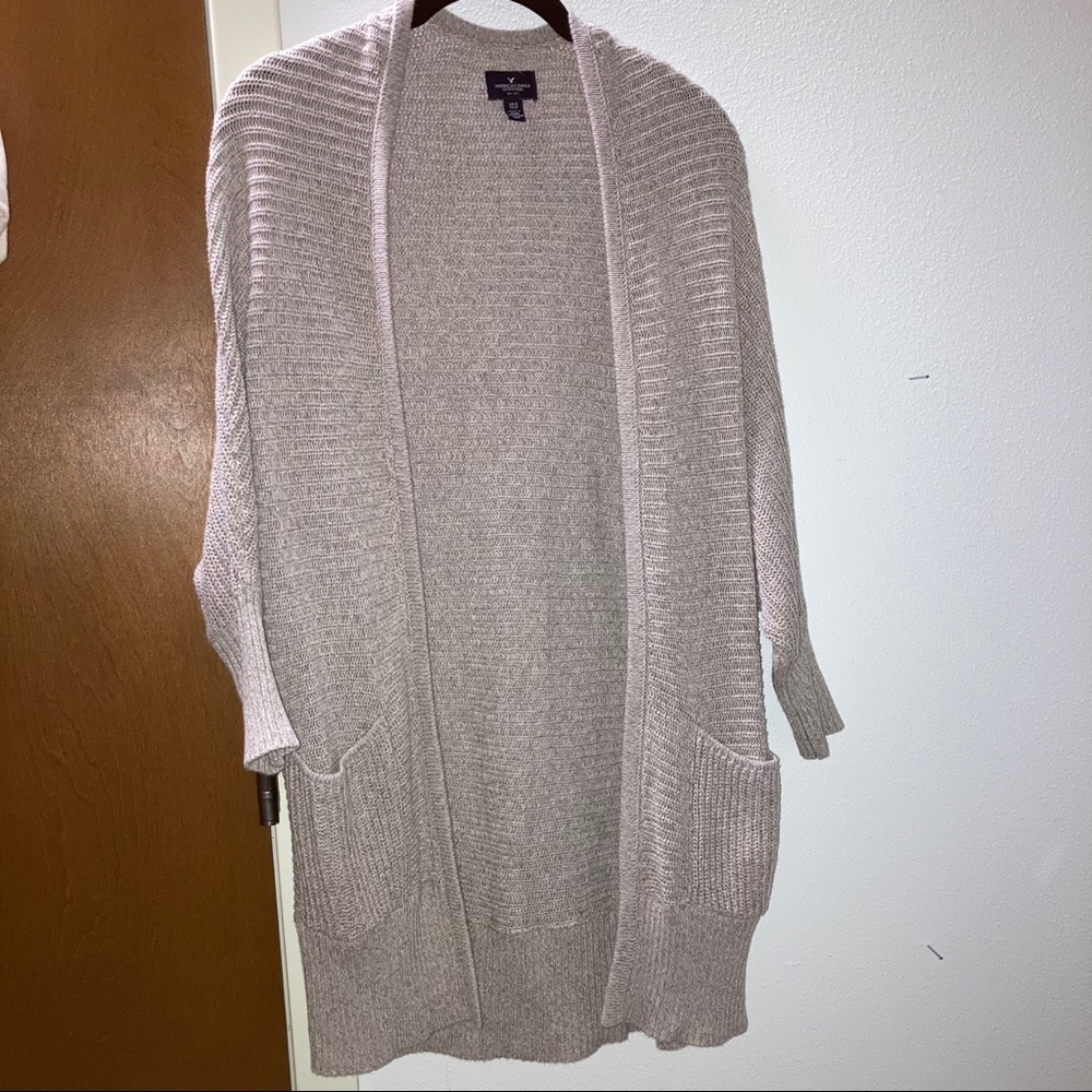 Tan knit cardigan